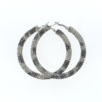 Shop Ebay Diamond Hoop Earrings Cheap Sale Very Sparkle Bling Hoop Earrings Big Rap Around Sparkle In All Directions EBay