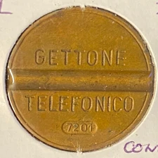 Gettone Telefonico Public Telephone Token 1972 Italy Bronze 24.5mm 7.1g #7201