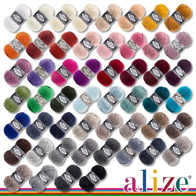 Alize 100 g Superlana Maxi dicke Wolle Häkeln Stricken Bulky Chunky 52 Farben