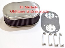 Luftfilter Weber Vergaser, Oval, Chrom, Höhe 64mm, 1 Stück,  Air Filter, B. 9266