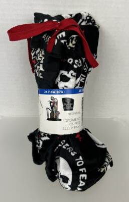 Disney's JACK SKELLINGTON  Women's Cuffed Sleep Lounge Pants 2XL (18W-20W) NWT