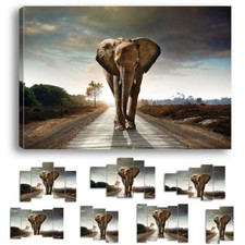 TABLEAU ELEPHANT NATURE  ART DECO MURALE - EL-10 