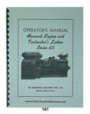 Monarch Engine  Toolmakers Lathe Series 60 Operators Manual  161