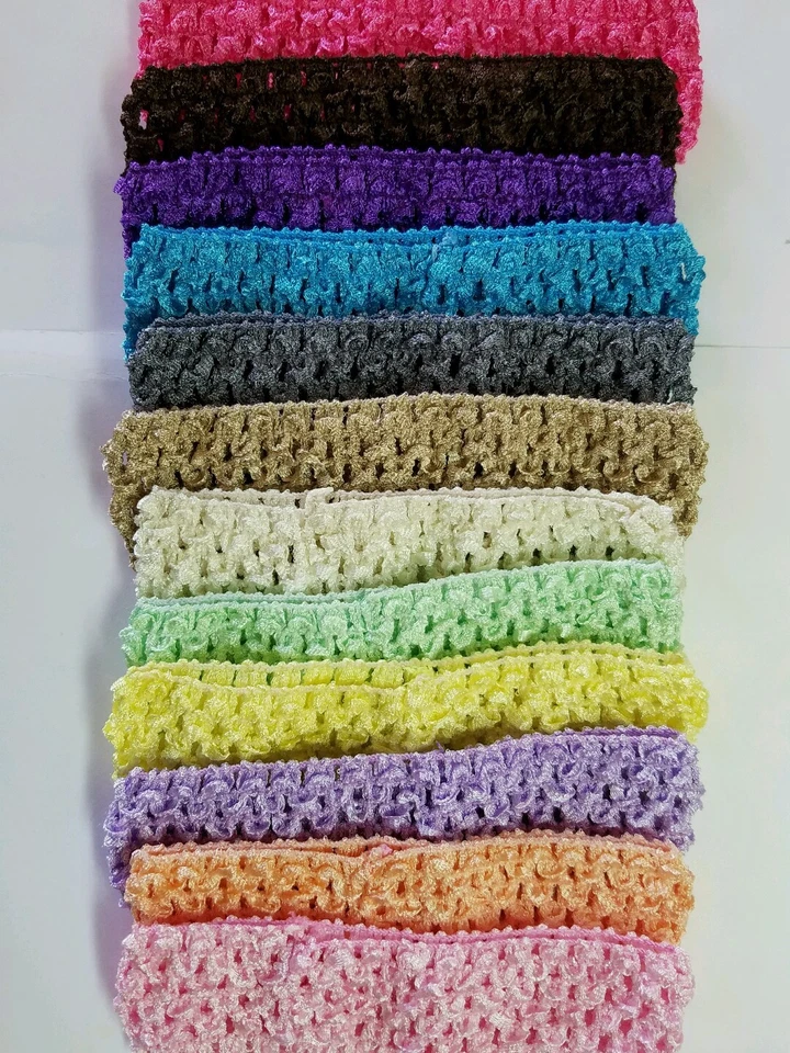 Bandas para la cabeza de ganchillo para bebé niña al por mayor de 12 piezas Foto 2 de 2