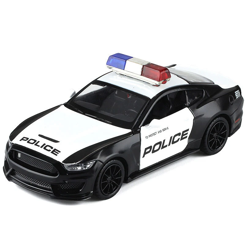 1/32 Scale Ford Mustang Shelby GT350 Model Car Police Car Metal Diecast Toy Cars - Image 3 of 4