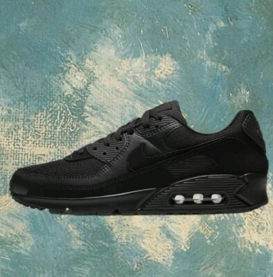 NIKE AIR MAX 90 RECRAFT TRIPLE BLACK MEN\'S SIZE 15 NEW With BOX! Nike Air Max 90 Recraft Triple Black CN8490-003 Mens  main image 4