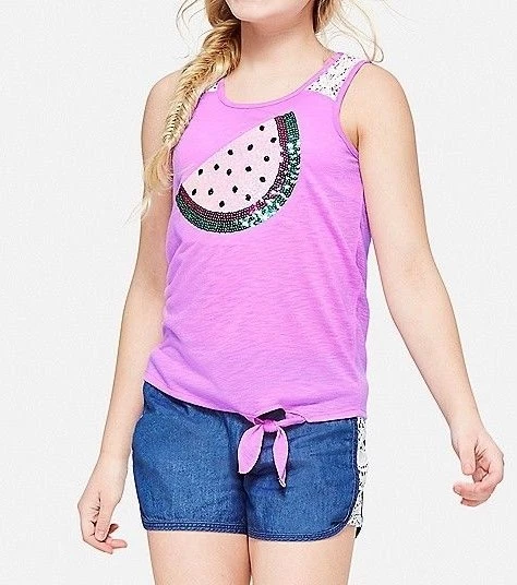 Justice - Justice Girls Layered Graphic Active Tank Top, Sizes 5-18 & Plus
