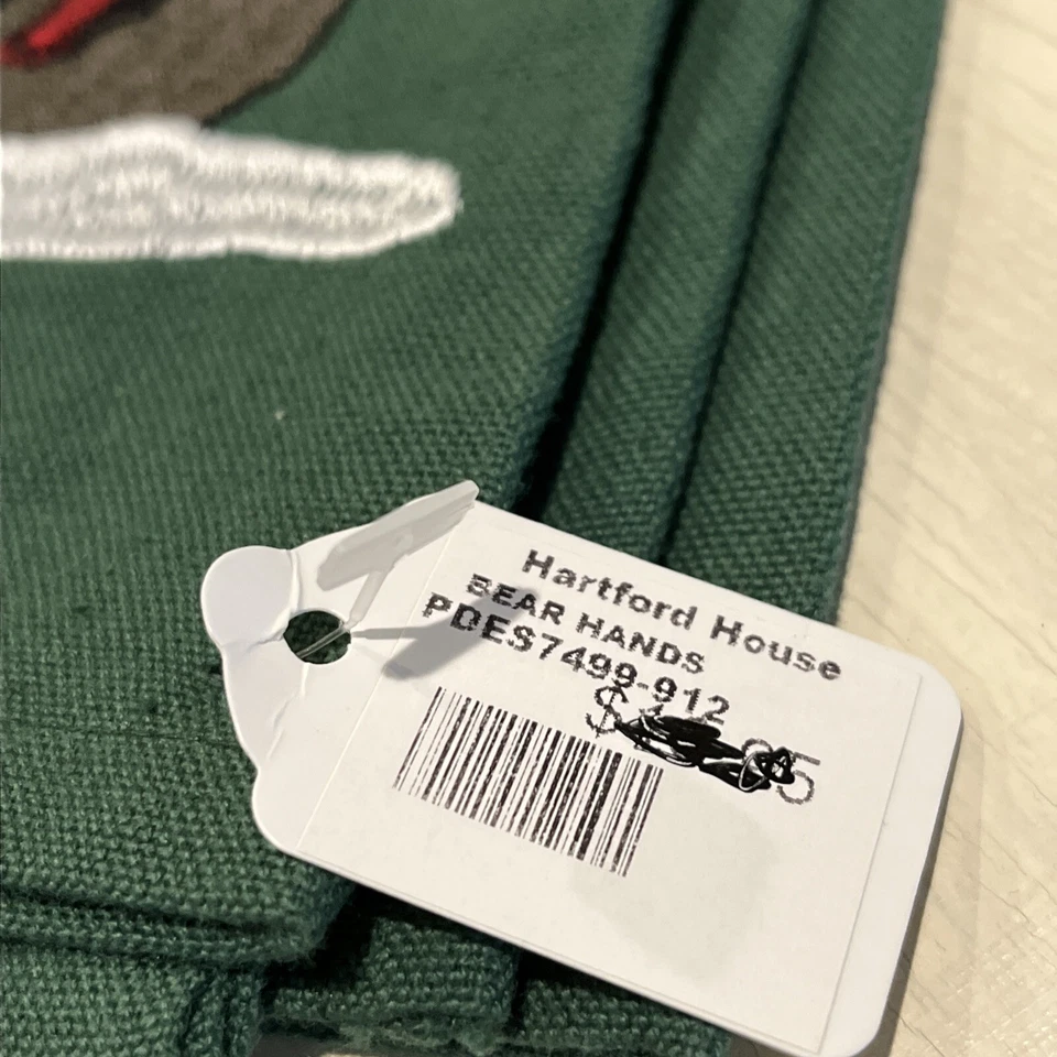 МЕДВЕЖЬЕ РОЖДЕСТВЕНСКОЕ КУХОННОЕ ПОЛОТЕНЦЕ С ВЫШИВКОЙ PARKdesigns «Я ЗАВЕРНУЛ ЕГО С МОИМ МЕДВЕДЕМ»•• - Изображение 4 из 4