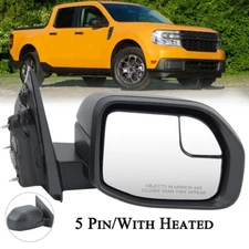 Right Side Mirror W/Heated 5Pin Textured Black For Ford Maverick 2022 2023-2025