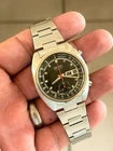 Seiko 6139-6012 Automatic Chronograph Bruce Lee Men's Watch Black Dial Vintage
