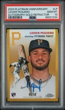 2023 Topps Chrome Platinum Liover Peguero Gold /50 Rookie Auto Gem Mint PSA 10