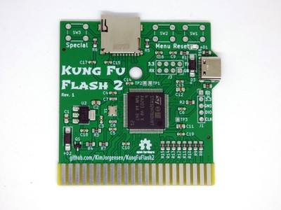 Kung Fu Flash 2 Cartridge C64 Commodore 64/128 KFF2 REU 1MB Neu USB-C Version