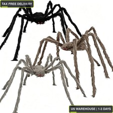 Halloween Giant Black Brown Grey Spider 3 Pack 5Ft Realistic Large Scary Hairy S