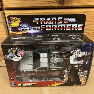 Back To The Future DeLorean Gigawatt Transformers Sammelfigur Hasbro 14 cm - NEU
