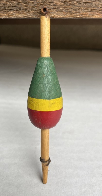 Vintage Painted Wooden Fishing Tackle Bobber