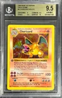 1st Ed. Base Set Shadowless Charizard Holo THICK STAMP BGS 9.5 COLLECTION GRAIL!