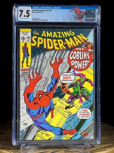 AMAZING SPIDER-MAN #98 July 1971  CGC 7.5 Green Goblin Drug Issue KEY