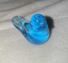 Vtg Ron Ray Glass Blue Bird Of Happiness 1990 Signed Miniature Approx 1.5x1.5  