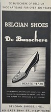 De Busschere of Belgium Belgian Shoes Elegance Simplicity Vintage Print Ad 1957
