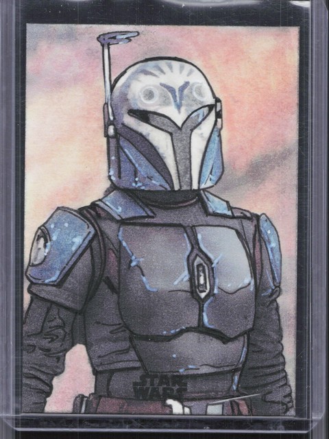 Topps Star Wars The Mandalorian Sketch Card 1/1 Michael Munshaw