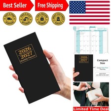 Compact 2- Monthly Planner 6.5" x 3.5" for Effortless Organization Anywhere