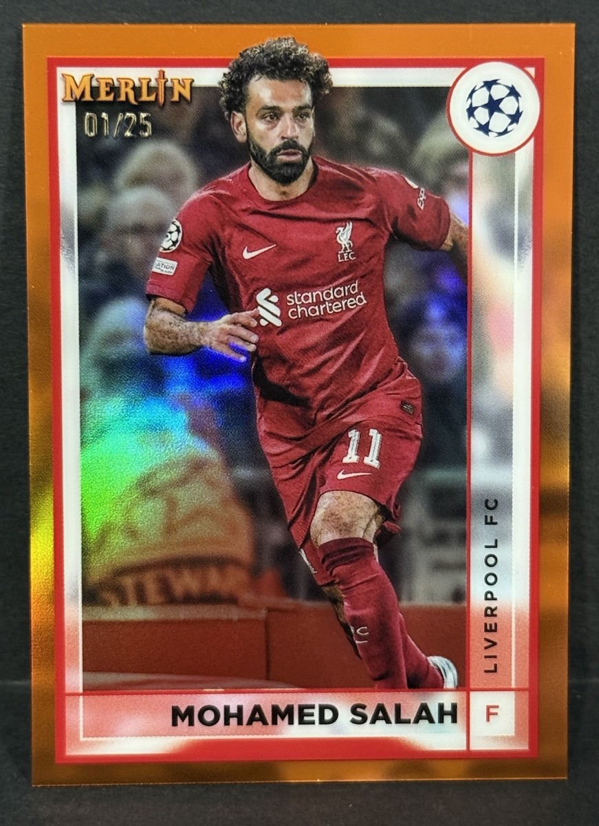 2022-23 Topps Chrome Merlin UCL Liverpool Mohamed Salah Orange