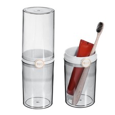 Travel Toothbrush Case, Portable Travel Toothbrush Holder with Cover Black