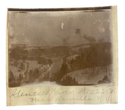 Genesee River Landscape View near Danville New York NY Antique 1900s Photo