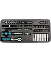 SteckschlüSsel Satz 1/4 Zoll 53 Tlg Mit Ratsche Bit Set Torx Und Sechskant Cr V