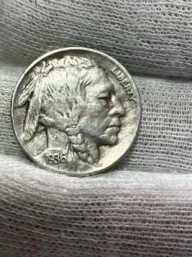 1936 D Full Horn XF Higher Grade Buffalo Nickel -  Better Date US Coin!