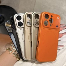 Solid Color All-inclusive Magnetic Phone Case Nano Frosted Glass For Magsafe Pho