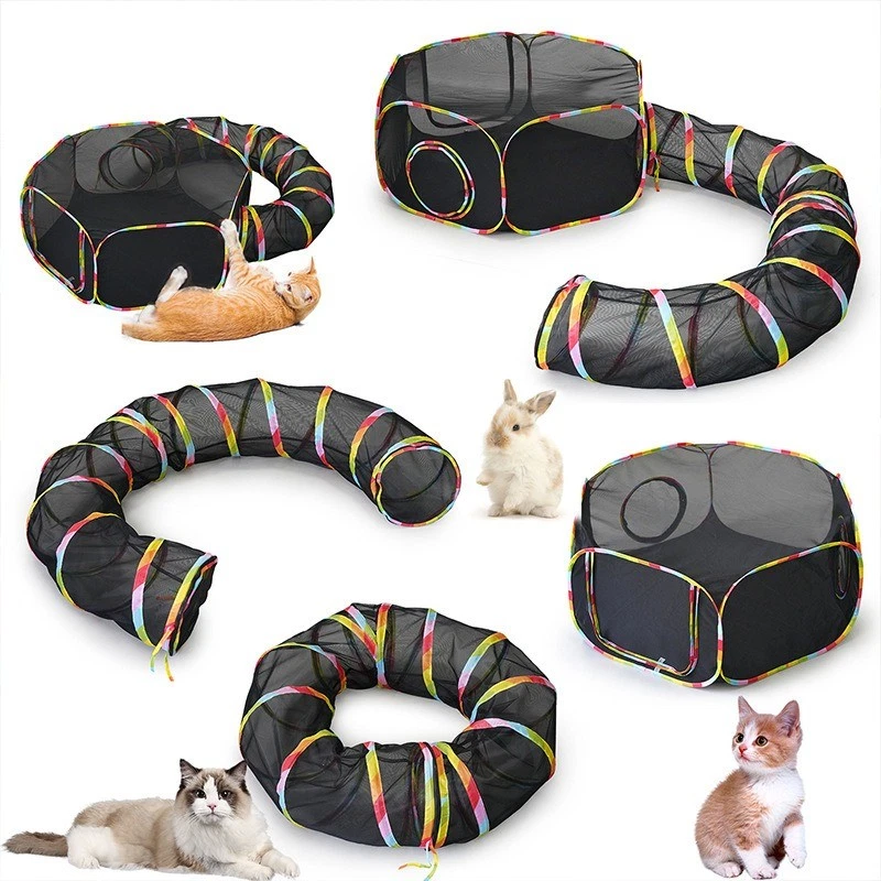 Cat Tunnel Portable Foldable Set Pet Rabbit Guinea Pig Tent Maze Channel Toy
Opens in a new window o