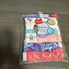 Girls Hanes Multicolor No Ride Up Hipsters Size 2T-3T 6 pack NEW