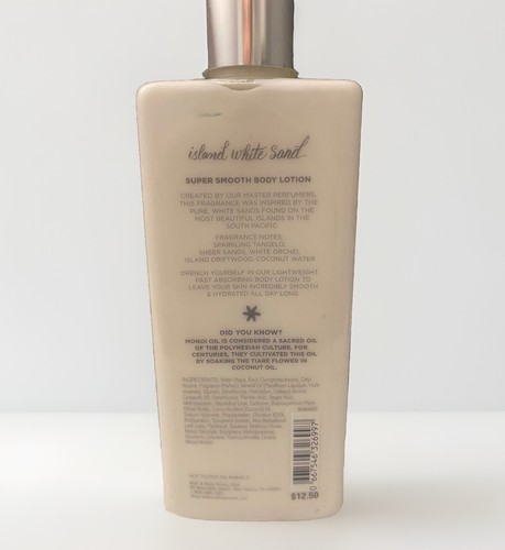 Bath & Body Works Island White Sand lozione corpo super liscia 8 fl oz - Foto 2 di 2