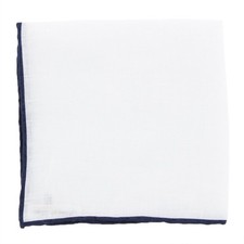 New Fiori Di Lusso White Geometric Pocket Square - x 12" - FL726174
