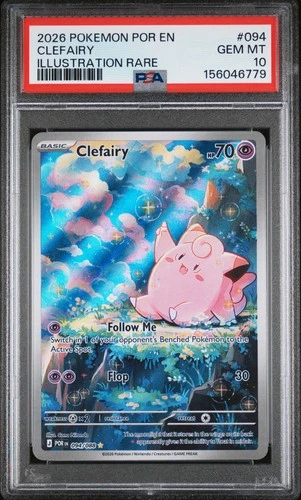 2026 POKEMON POR EN-PERFECT ORDER ILLUSTRATION RARE #094 CLEFAIRY PSA 10