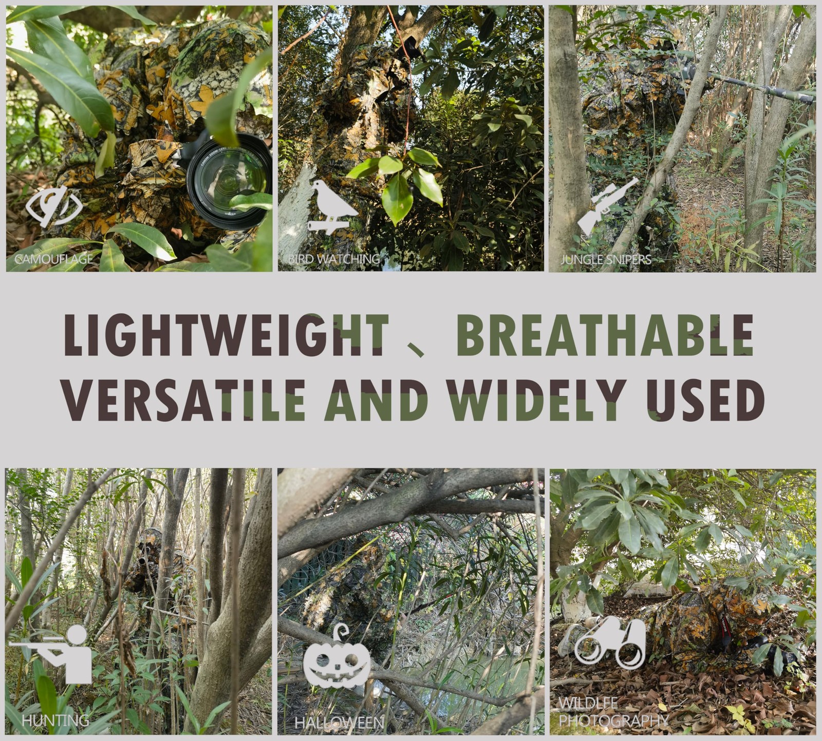 Ghillie Suit for Men - Complete Set with Full Face Mask & Gloves | Perfect fo...