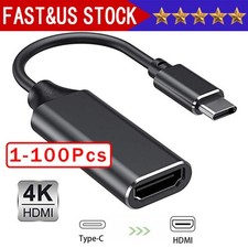 USB-C Type C To HDMI Adapter USB3.1 Cable For MHL Android Phone Tablet Black Lot