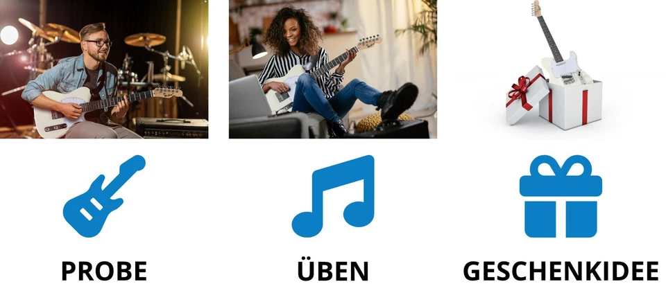 TL-Style E-Gitarre Komplett Set Verstärker Stimmgerät Tuner Gigbag Tasche Amp - Bild 3 von 4