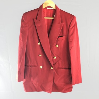 Aquascutum jacket, gold buttons, double-breasted, side pockets, made in Japa...