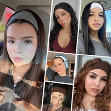 8PCS Women Headbands Stretchy Non Slip Cotton Hair Bands Sports Yoga