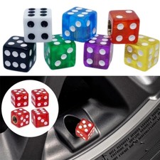 4pcs Dice Tire Valve Stem Capswaterproof Airtight Car Wheel Tire Air Caps 4pcs Dice Tire Valve Stem Capswaterproof Airtight Car Wheel Tire Air Caps