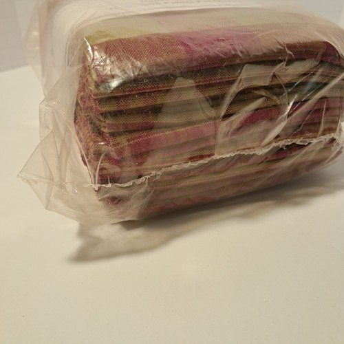 Dunroven House Homespun Fat Quarter 12 Stk. Konvolut - rot/hellbraun/beige - Bild 2 von 5
