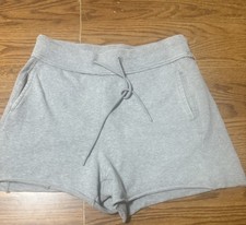 NWT Women  s Gray Lounge Shorts Size S Drawstring Waist Pockets Soft Comfy