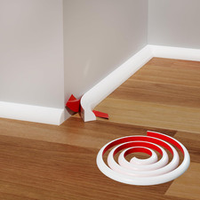 Flexible Quarter Round Molding, Wall Trim Peel and Stick, Bendable Rubber Edge T