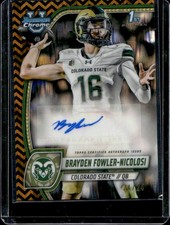 2024 Bowman Chrome U Brayden Fowler-Nicolosi Auto Black and Gold Stealth #/24