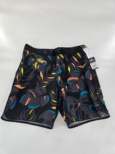 O'Neill Hyperfreak Mysto Scallop 19 Board Shorts Mens 30 Black 8.5" inseam NWT