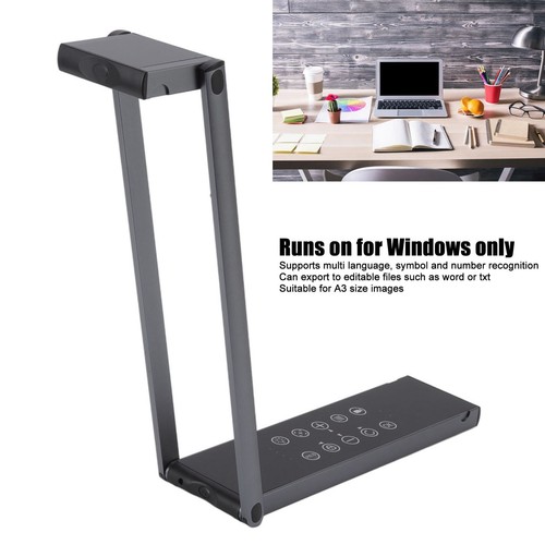 US Plug Document Camera 13MP OCR Function Multi Language A3 Catch Size USB Do FY - Afbeelding 23 van 24