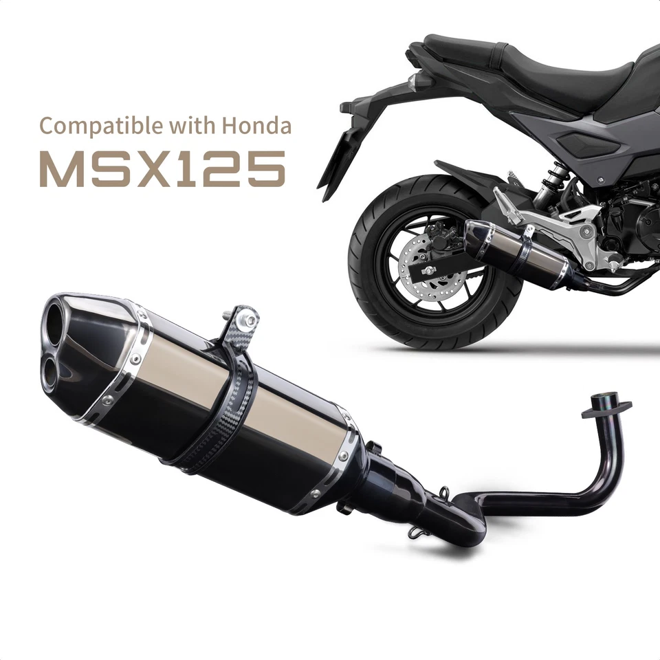 Low Mount Full Exhaust System Slip-On For Honda Grom 125/ MSX125 / ABS 2013-2026 Foto 4 de 4