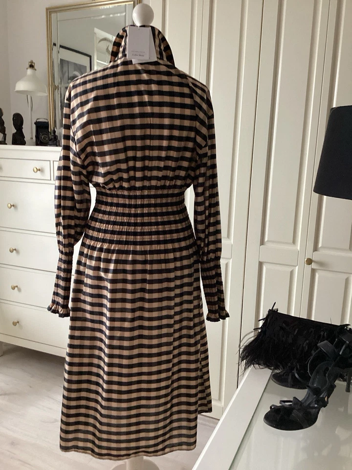 &Others Stories Blusenkleid Smokbetonung Taille u. Ärmelabschluss Kariert Gr.42 - Bild 2 von 4